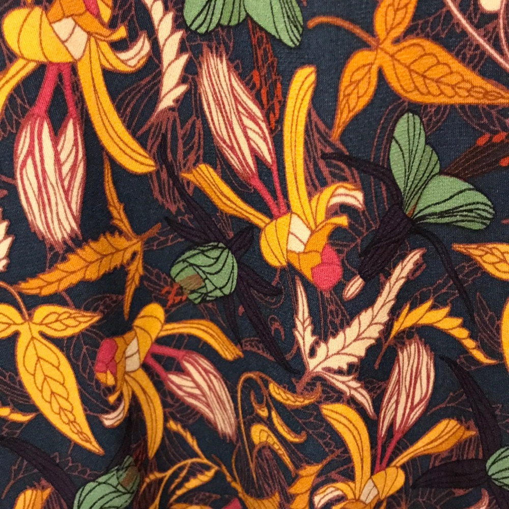 LuLaRoe Maxi Skirt (S) - Brown/Gold/Green/Red